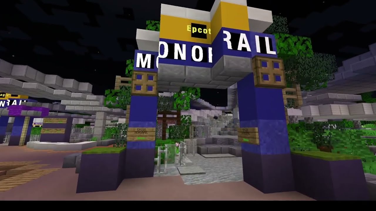 Minecraft Epcot Monorail Full Ride Through POV | MCParks