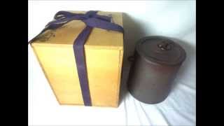 茶道具 釜師 人間国宝 高橋敬典作 雲龍釜 在銘 共箱入り