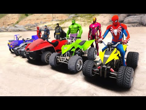 SpiderMan and Street Blazer with SUPERHEROES Parkour Challenge - GTA 5 Mods