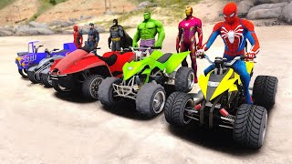 SpiderMan and Street Blazer with SUPERHEROES Parkour Challenge - GTA 5 Mods