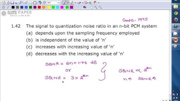 GATE 1995 ECE Siganl to Quantization Noise ratio in N bit PCM system