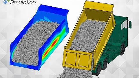 DEM-FEA Simulation of unloading a truck