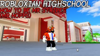 ROBLOX | Robloxian Highschool | How to be Mr Stripes NEW RHS MAP!
