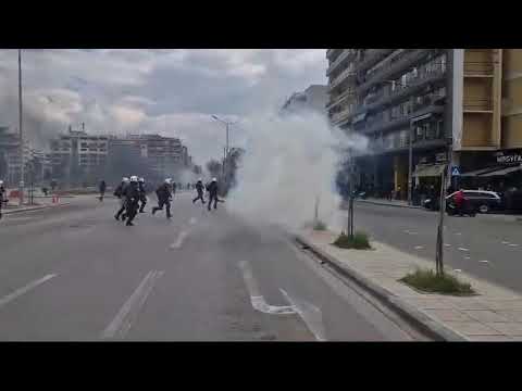Επεισόδια στη Θεσσαλονίκη κατά τη διάρκεια της πορείας