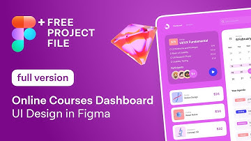 Figma Tutorial (Full Ver.) Online Courses Dashboard UI Design in Figma + Free figma template