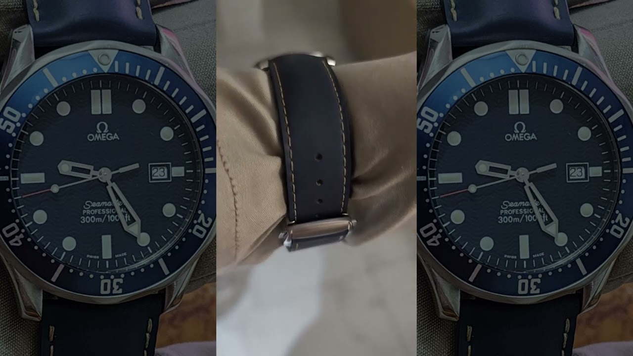 Omega Seamaster 300M 41MM Quartz Blue Dial Leather Strap (2541.80.00)