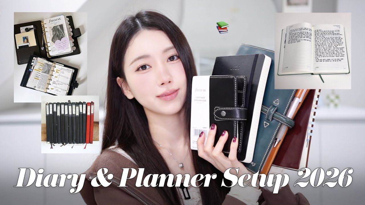 2026 다이어리 하울 & 셋업 📙 스케줄러, 플래너, 일기장 추천 (파일로팩스, 몰스킨, 호보니치, 다빈치, 데이스테이션)