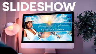Funeral Slideshow Template for Canva: Elegant Heaven Stairway Memorial Video #FuneralSlideshow