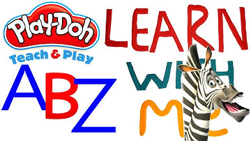 Play Doh Alphabet animals! Play Doh Zoo Adventure With A Cool Zebra!  Learn With me :)
