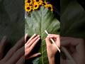 Radha krishna painting on leaf  part 1 shorts art creative leafpainting youtubeshorts