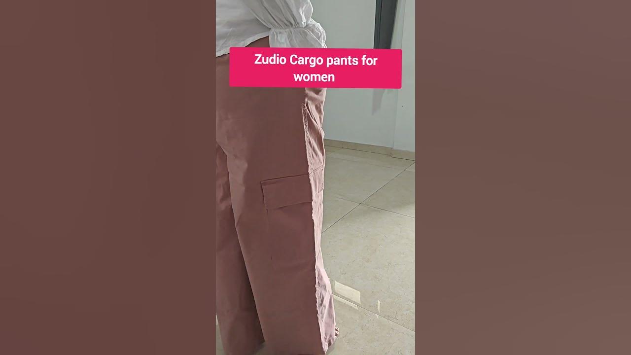 zudio shopping Cargo pants for women m cotton only 799 short