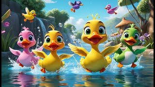 Duck Pond Song – Who Swims Away First | Fun Kids Song | Animals, Counting &amp; Learning Adventure