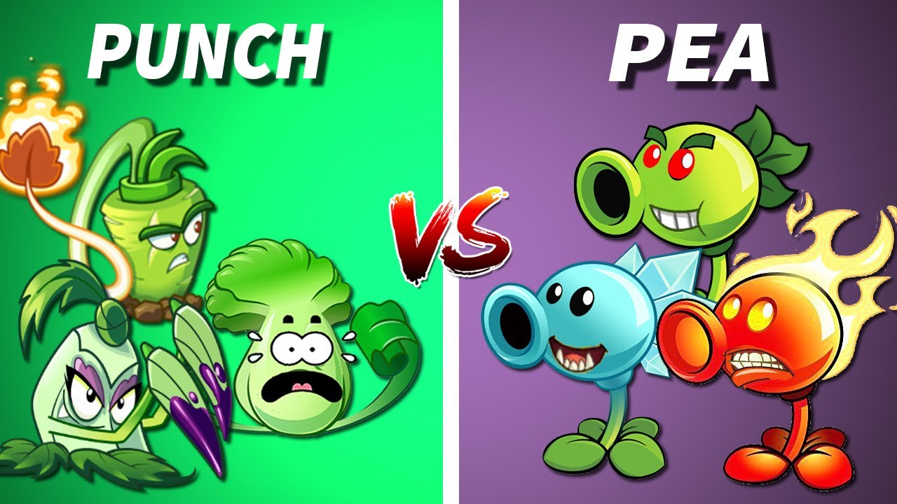 Team PUNCH vs PEA Which Team Plant's Best? PvZ 2 Plant vs Plant