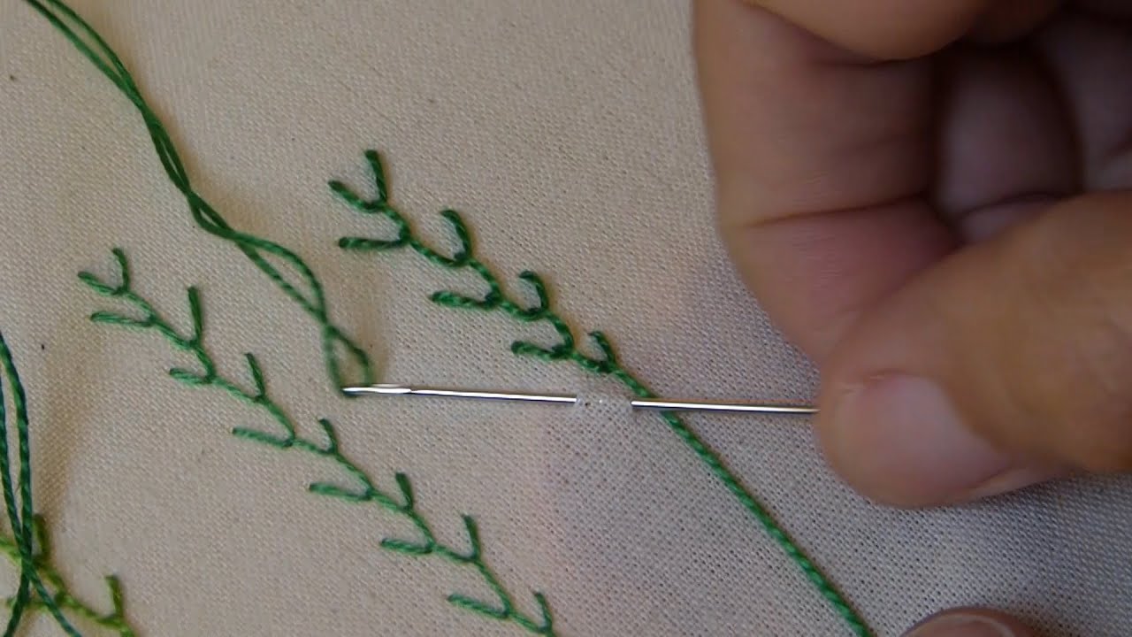 BORDADO LIVRE _ ponto ARESTA ou ponto PENA