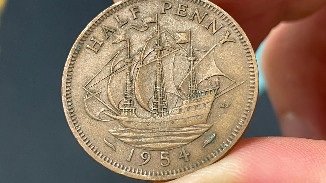 1954 United Kingdom Half Penny Predecimal Coin • Values, Information, Mintage, History, and More