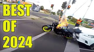 The Best Motorcycle Crashes, Road Rage and Close Calls of 2024! Ep.13