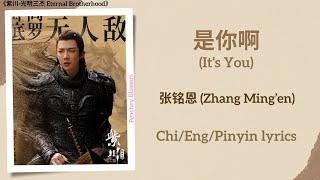 是你啊 (It’s You) - 张铭恩 (Zhang Ming’en)《紫川·光明三杰 Eternal Brotherhood》Chi/Eng/Pinyin lyrics Resimi