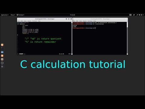 C programming calculation tutorial in Linux