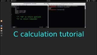 C programming calculation tutorial in Linux