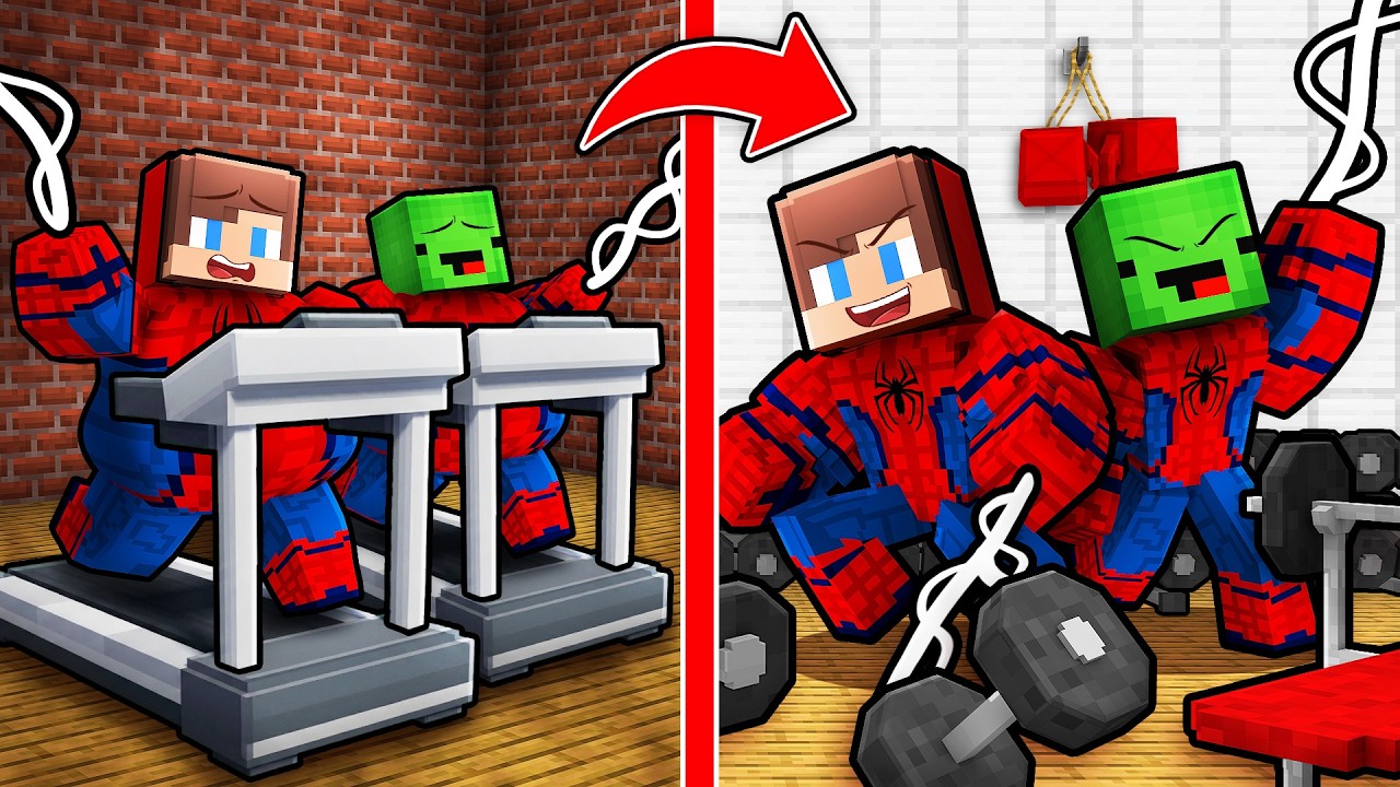 JJ and Mikey: From FAT To STRONG Spider-Man Evolution...