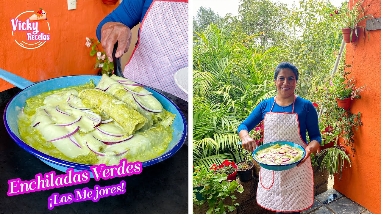 ENCHILADAS VERDES Las Mejores!! Vicky Recetas YouTube
