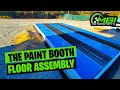 How to install a floor on a down draft paint booth?