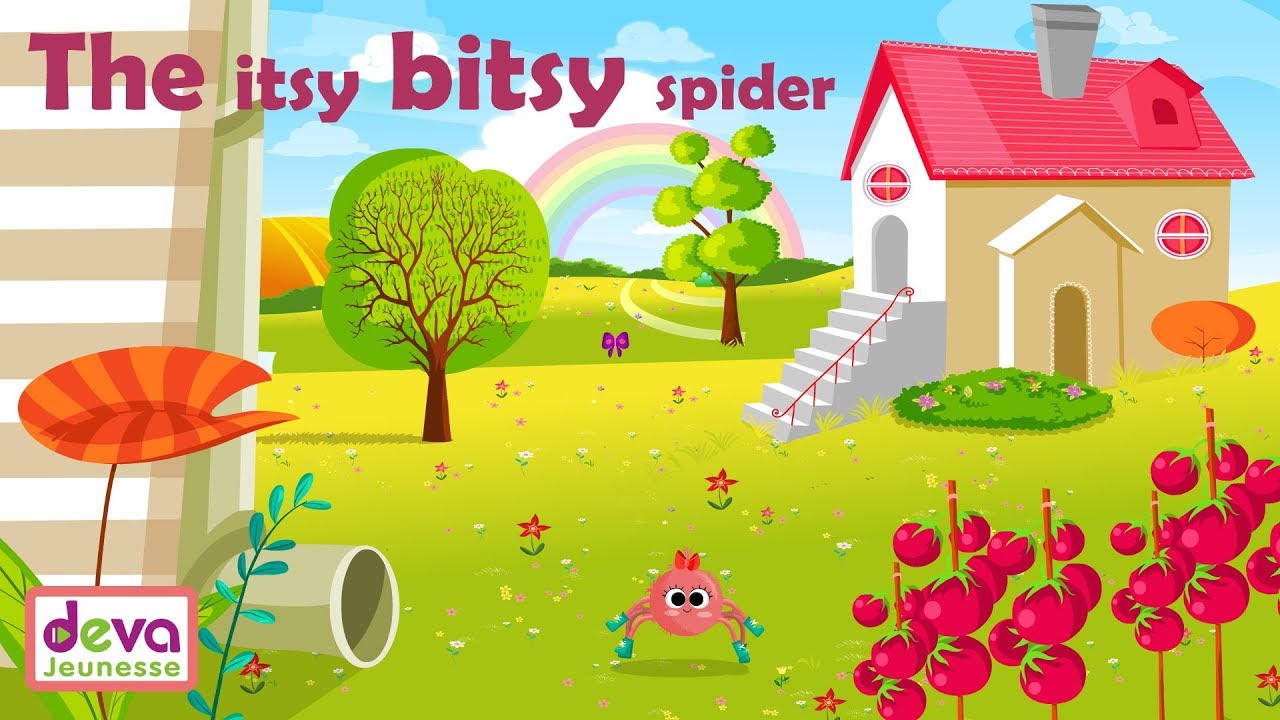 The itsy bitsy Spider (Lyrics) ⒹⒺⓋⒶ Nursery rhyme for babies YouTube