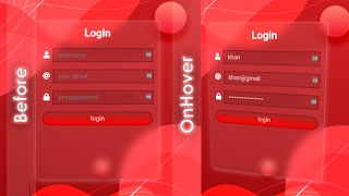 Glassmorphism login form with html and css | Animated form Guide