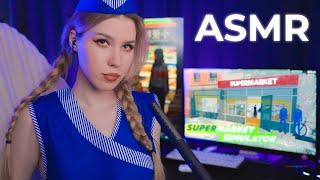 АСМР 🍅 УСТРОИЛАСЬ РАБОТАТЬ В СУПЕРМАРКЕТ 🥬🍅 SUPERMARKET SIMULATOR ASMR