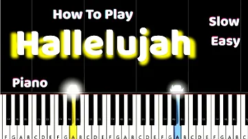 Hallelujah - Leonard Cohen - Easy Piano Tutorial (Slow)