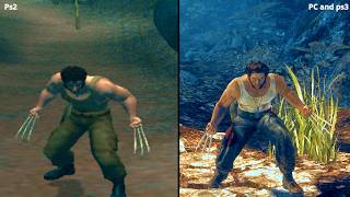 Origin Wolverine Across Generations | PS2 vs PC And PS3 Graphics & Gameplay