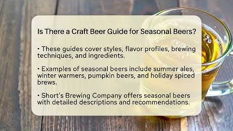 Is There a Craft Beer Guide for Seasonal Beers? | The Pint Guy