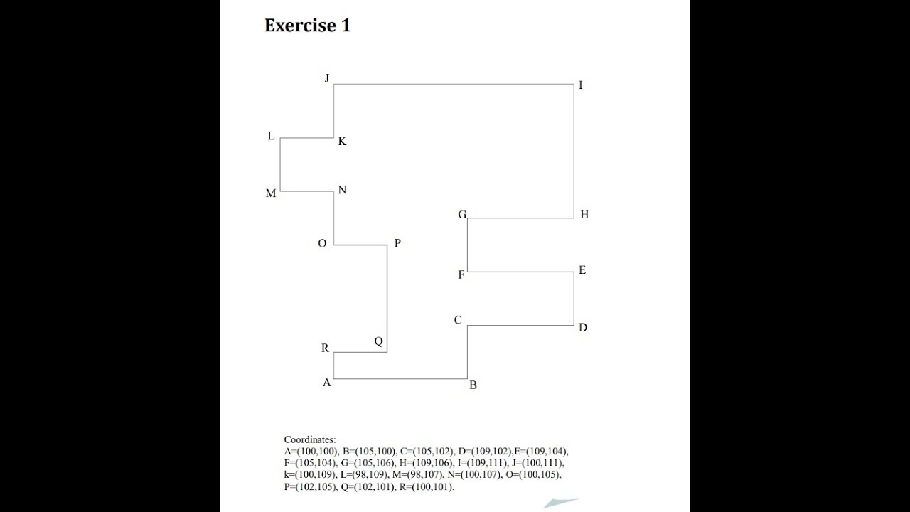 AutoCAD 20 days 2D CAD Exercise 1. Using Line Command and Coordinates ...