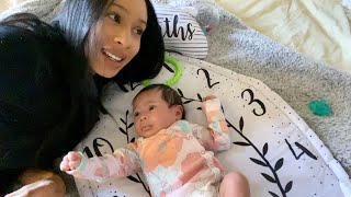 1 Month Old Milestones & Tummy Time Vlog