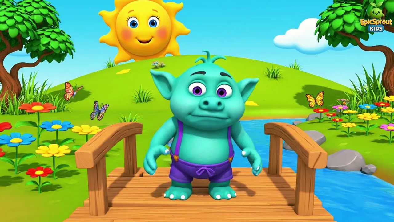 Portuguse | Os Três Cabritinhos Gruff | The Three Billy Goats Gruff | kids song