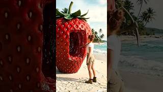 Turning a HUGE Strawberry Into a Cozy House🍓