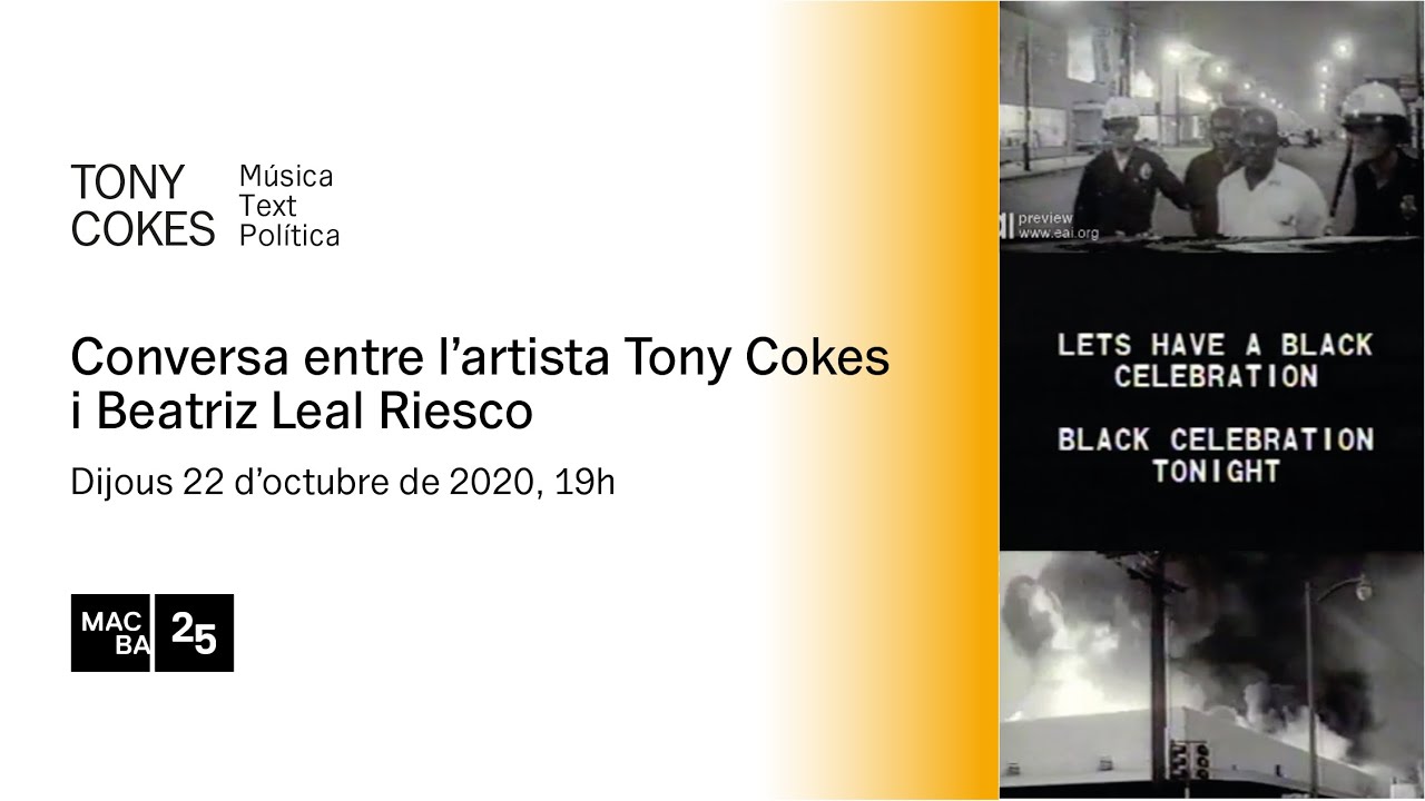Conversa entre l’artista Tony Cokes i Beatriz Leal Riesco | Exposició MACBA