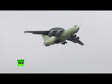 Видеокадры первого полёта российского «Летающего радара» А-100
