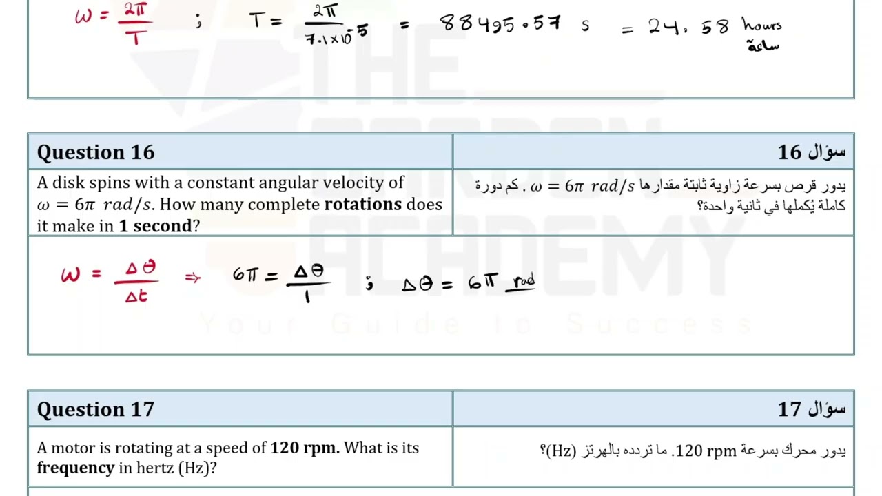 هيكل مادة الفيزياء - فصل 3 - شرح السؤال (4-5) - الجزء الالكتروني - 2025 - 11 متقدم (عربي + انجليزي)
