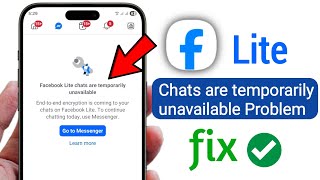 Fix Facebook Lite chats are temporarily unavailable Problem || Facebook chats Error problem solved✅ screenshot 2