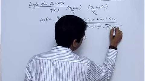 Angle between two Lines - Vector 3D Part 4