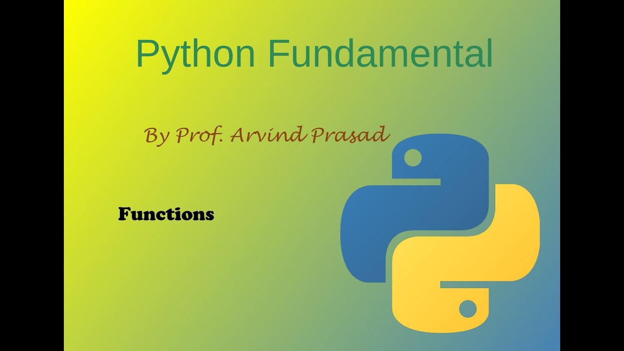 Python, Writing Function - YouTube