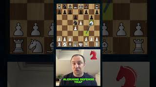 Tricky Idea in the Alekhine Defense #shorts