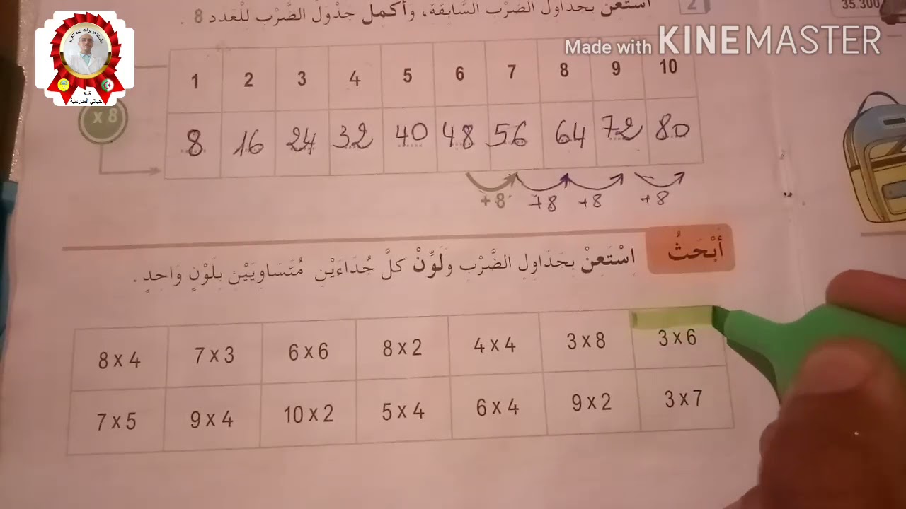 حل الصفحة 47 من كتاب الأنشطة رياضيات للسنة الثالثة
