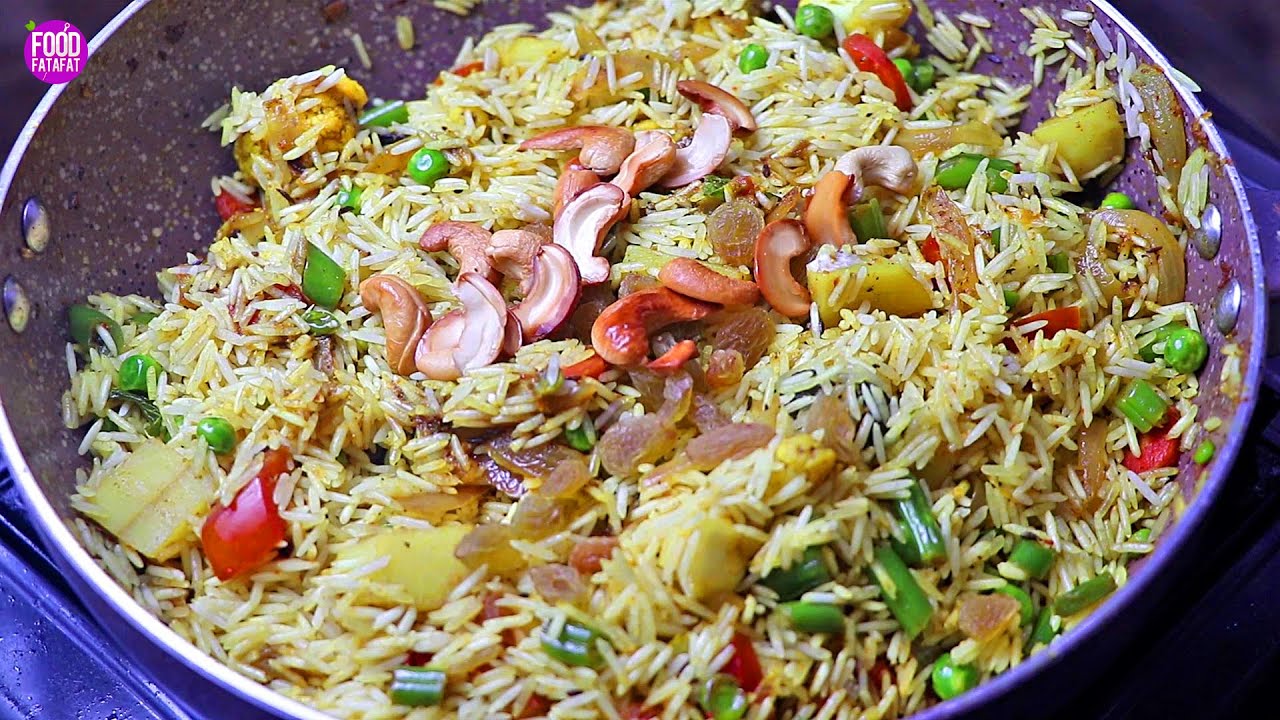 Shahi Veg Pulao Recipe | इस तरह से बनाएं वेजिटेबल पुलाव जिसे खाकर मजा आ जायेगा | Lockdown Recipe | Food Fatafat