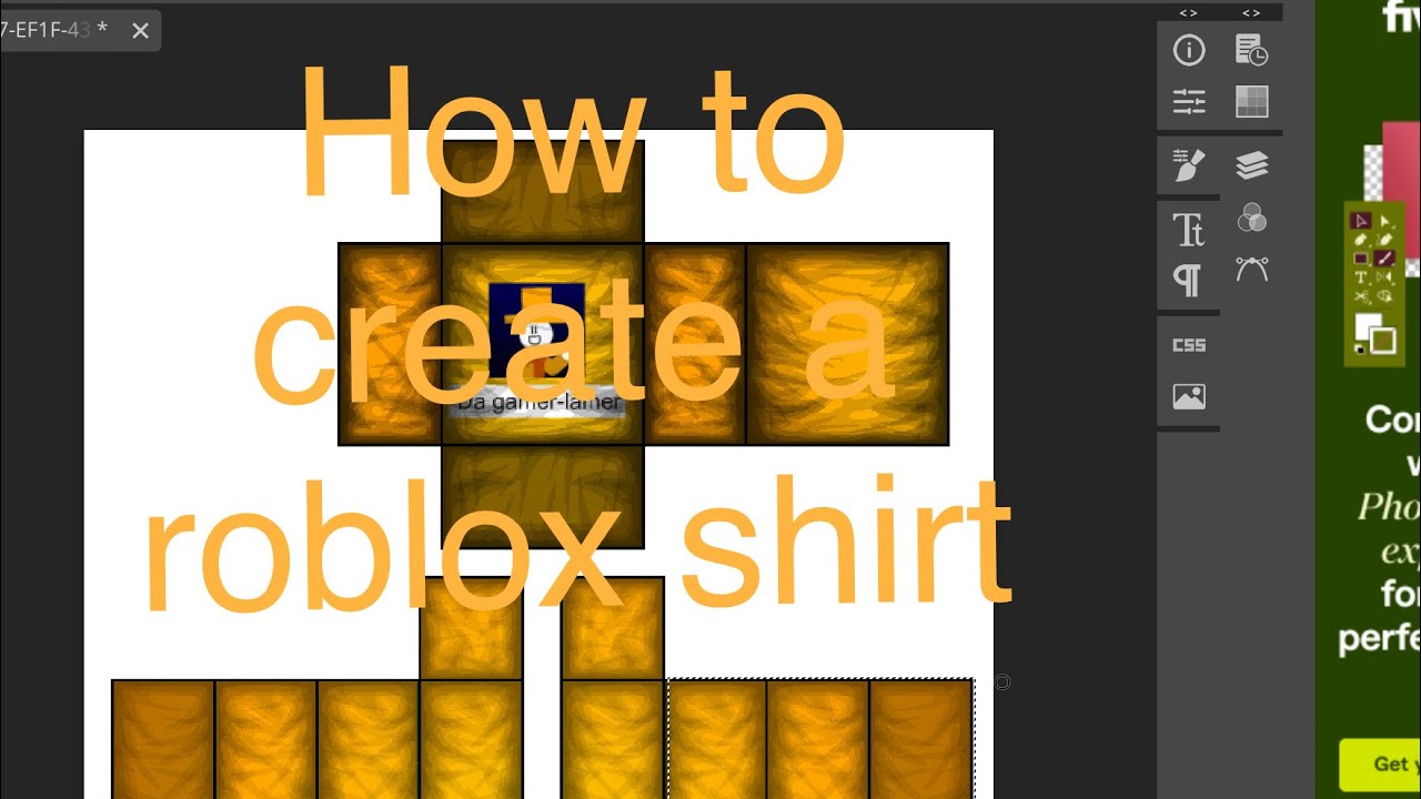 How to make a ROBLOX shirt - YouTube