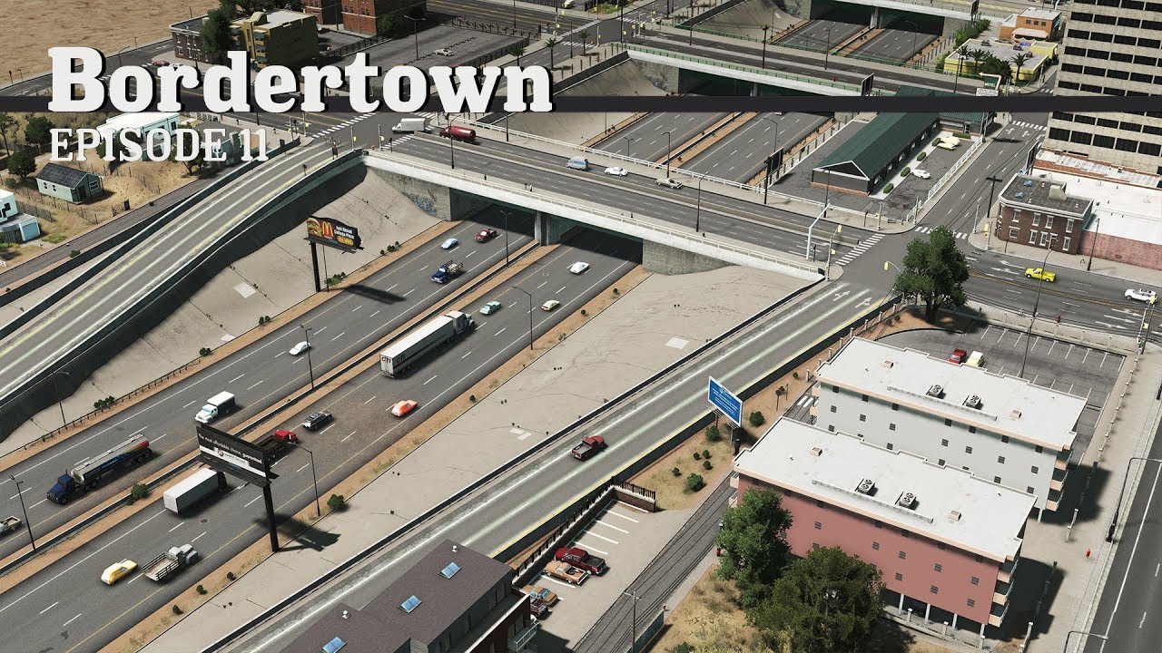 Concrete Interchange Cities Skylines Bordertown EP12 YouTube