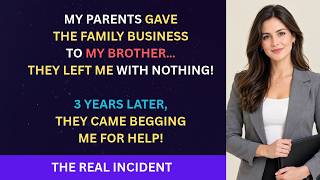 My Parents Gave My Brother the Family Business — 3 Years Later, They Came Begging Me for Help!