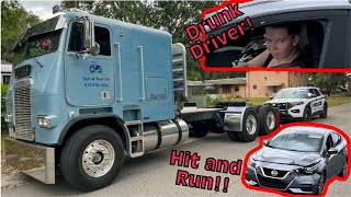 Chasing Down a HIT and RUN DRUNK DRIVER in my SEMI TRUCK! RAW FOOTAGE!