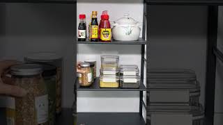 Newly Upgraded Deluxe Mobile Storage Rack, Adjustable Kitchen Shelf with Wire Baskets, Metal Rolling